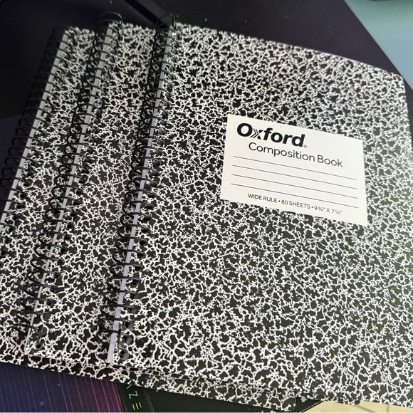 Oxford Black and White Spiral Composition Book - Picture 1 of 2